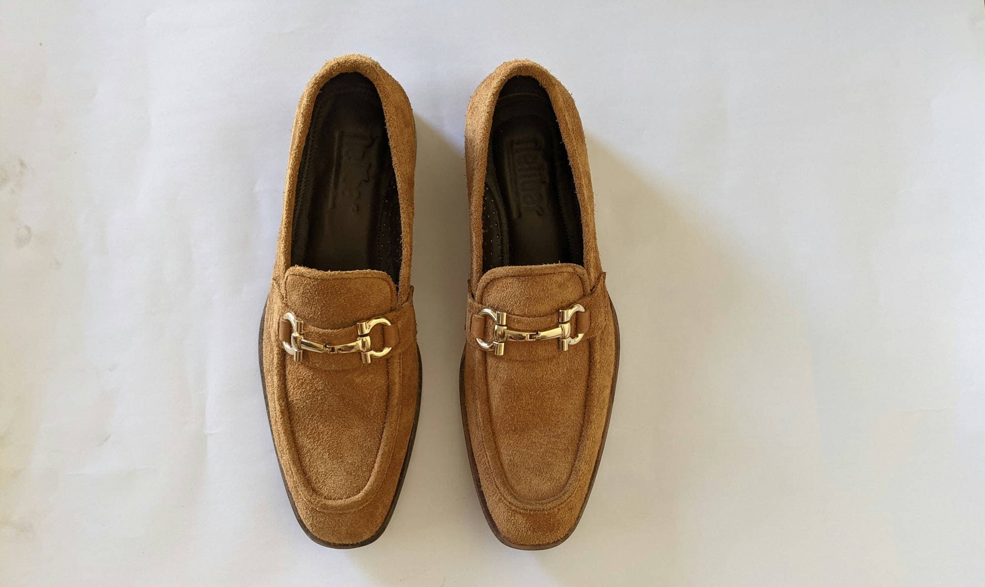 Brown loafers bridging casual and formal style